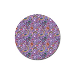 Purple Paisley Magnet 3  (round) by StuffOrSomething