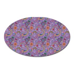 Purple Paisley Magnet (oval)