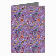 Purple Paisley Greeting Card (8 Pack)