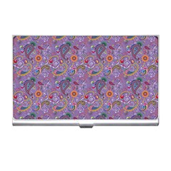 Purple Paisley Business Card Holder by StuffOrSomething