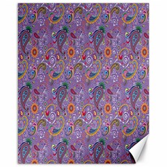 Purple Paisley Canvas 16  X 20  (unframed) by StuffOrSomething