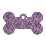 Purple Paisley Dog Tag Bone (Two Sided) Back