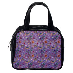 Purple Paisley Classic Handbag (one Side) by StuffOrSomething