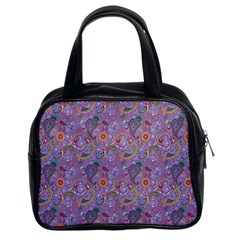 Purple Paisley Classic Handbag (two Sides) by StuffOrSomething