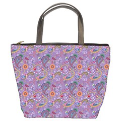 Purple Paisley Bucket Handbag by StuffOrSomething