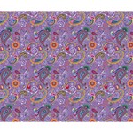 Purple Paisley Deluxe Canvas 14  x 11  (Framed) 14  x 11  x 1.5  Stretched Canvas