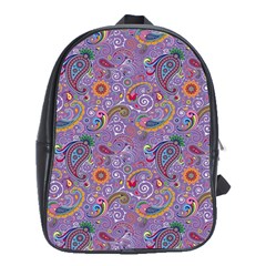 Purple Paisley School Bag (xl) by StuffOrSomething