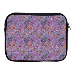 Purple Paisley Apple Ipad Zippered Sleeve by StuffOrSomething