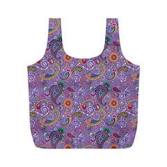 Purple Paisley Reusable Bag (m) by StuffOrSomething