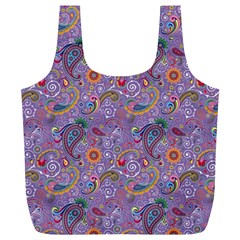 Purple Paisley Reusable Bag (xl) by StuffOrSomething