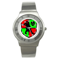 Angry Ogre Games Logo Stainless Steel Watch (slim) by AngryOgreGames