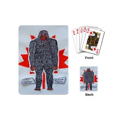 Big Foot A, Canada Flag Playing Cards (mini) by creationtruth