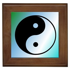 Ying Yang  Framed Ceramic Tile