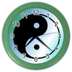 Ying Yang  Wall Clock (color) by Siebenhuehner