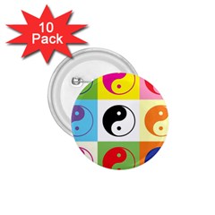 Ying Yang   1 75  Button (10 Pack) by Siebenhuehner