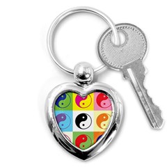 Ying Yang   Key Chain (heart) by Siebenhuehner