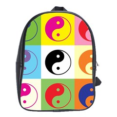 Ying Yang   School Bag (large) by Siebenhuehner