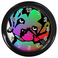 Dog Wall Clock (black) by Siebenhuehner