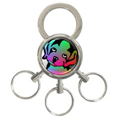 Dog 3-ring Key Chain by Siebenhuehner