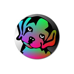 Dog Magnet 3  (round) by Siebenhuehner