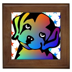 Dog Framed Ceramic Tile by Siebenhuehner