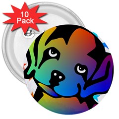 Dog 3  Button (10 Pack) by Siebenhuehner