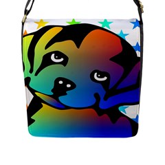 Dog Flap Closure Messenger Bag (large) by Siebenhuehner