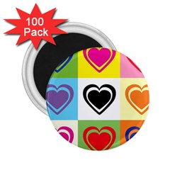 Hearts 2 25  Button Magnet (100 Pack) by Siebenhuehner