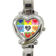 Hearts Heart Italian Charm Watch  by Siebenhuehner