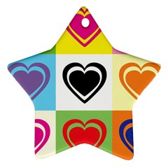 Hearts Star Ornament (two Sides) by Siebenhuehner