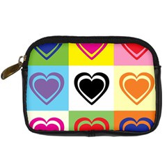 Hearts Digital Camera Leather Case by Siebenhuehner