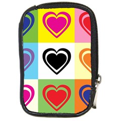 Hearts Compact Camera Leather Case by Siebenhuehner