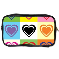 Hearts Travel Toiletry Bag (one Side) by Siebenhuehner