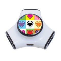 Hearts 3 Port Usb Hub by Siebenhuehner