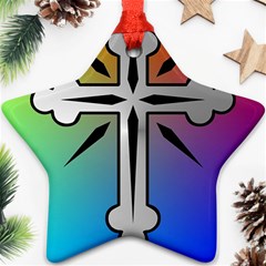 Cross Star Ornament (two Sides)