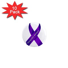 Fibro Awareness Ribbon 1  Mini Button Magnet (10 Pack) by FunWithFibro