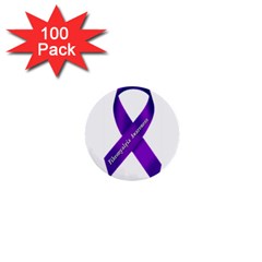 Fibro Awareness Ribbon 1  Mini Button (100 Pack) by FunWithFibro