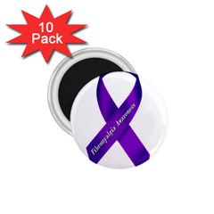 Fibro Awareness Ribbon 1 75  Button Magnet (10 Pack) by FunWithFibro