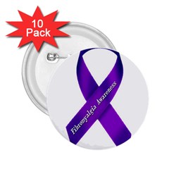 Fibro Awareness Ribbon 2 25  Button (10 Pack) by FunWithFibro