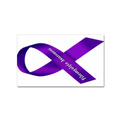 Fibro Awareness Ribbon Sticker 100 Pack (rectangle) by FunWithFibro