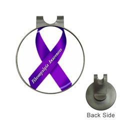 Fibro Awareness Ribbon Hat Clip With Golf Ball Marker by FunWithFibro