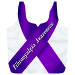 Fibro Awareness Ribbon Reusable Bag (XL) Back