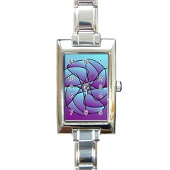 Pattern Rectangular Italian Charm Watch by Siebenhuehner