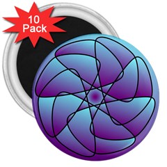 Pattern 3  Button Magnet (10 Pack) by Siebenhuehner