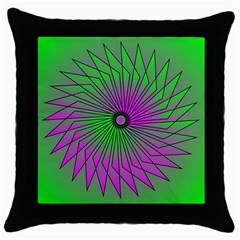 Pattern Black Throw Pillow Case by Siebenhuehner