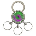 Pattern 3-Ring Key Chain Front