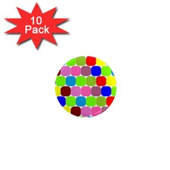 Color 1  Mini Button Magnet (10 Pack) by Siebenhuehner