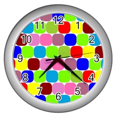 Color Wall Clock (silver) by Siebenhuehner