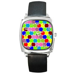 Color Square Leather Watch by Siebenhuehner