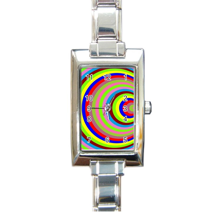 Color Rectangular Italian Charm Watch